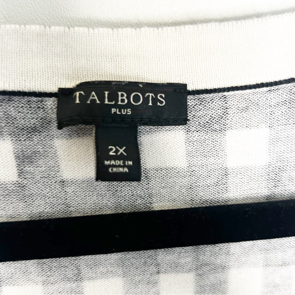 Talbots Gingham Cardigan Sweater Set - Picture 6 of 10